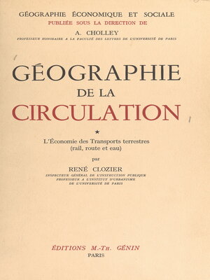 cover image of Géographie de la circulation (1)